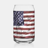 Tatverdächtige amerikanische Flagge Dosenglas (Rückseite)