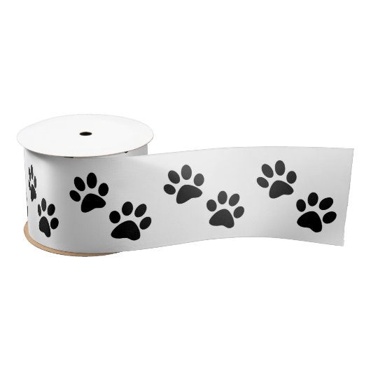 Tatze druckt 3 Zoll Satinband (Spule)