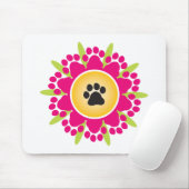 Tatze druckt Blume Mousepad (Mit Mouse)