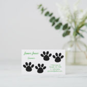 Tatze druckt Hundegroomer-Visitenkarte Visitenkarte (Stehend Vorderseite)