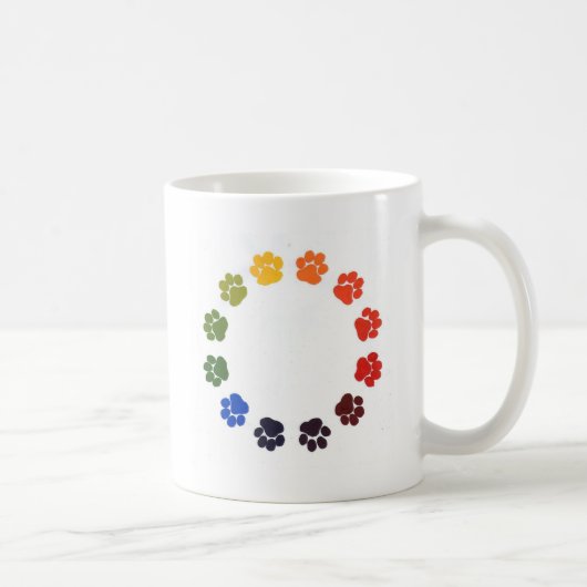 Tatze druckt Kreis Kaffeetasse (Rechts)