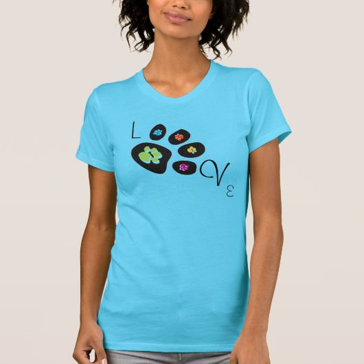 Tatze druckt Liebe u. Engels-Flügel-Shirt T-Shirt (Vorderseite)