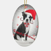 Tatzen Bostons Terrier Sankt Keramikornament (Links)