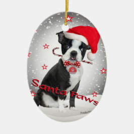 Tatzen Bostons Terrier Sankt Keramikornament