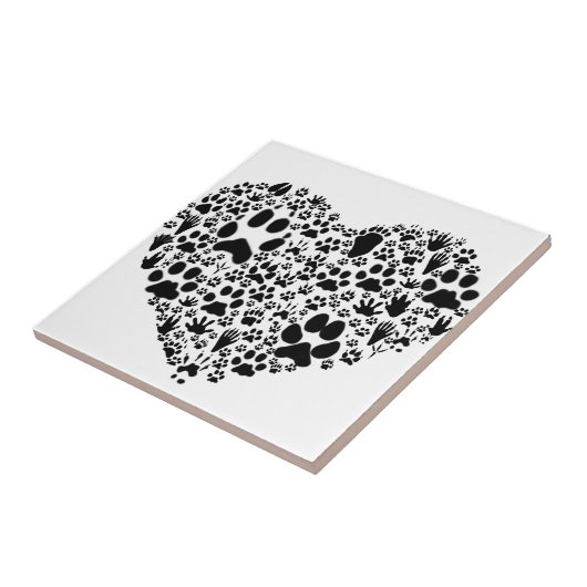 Tatzen des Herzens Fliese (Seite)