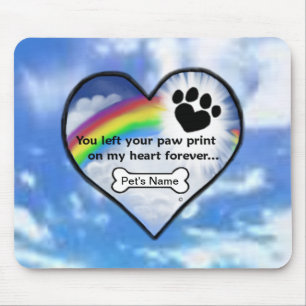 Tatzen-Druck auf meinem Herzen Mousepad