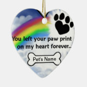 Tatzen-Druck-Beileids-Gedicht Keramikornament (Rechts)