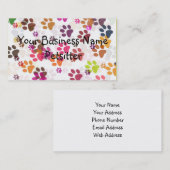 Tatzen-Druck-Collage, Ihr Geschäft N… Visitenkarte (Vorne/Hinten)