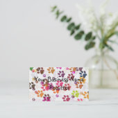 Tatzen-Druck-Collage, Ihr Geschäft N… Visitenkarte (Stehend Vorderseite)