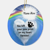 Tatzen-Druck-Gedicht Keramik Ornament (Links)