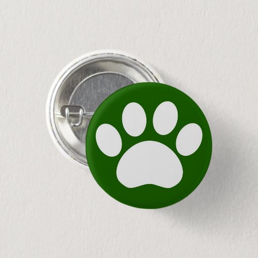 Tatzen-Druck: Grüner Knopf Button (Vorne & Hinten)