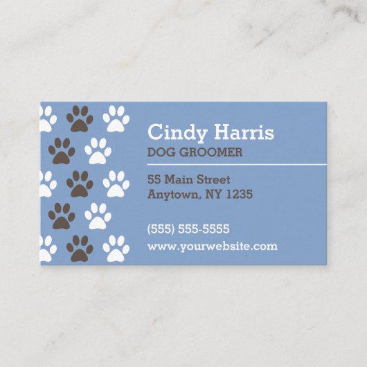 Tatzen-Druck-HundeGroomer Visitenkarte (Vorderseite)