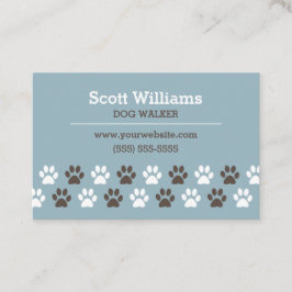 Tatzen-Druck-Hundewanderer-Schablone Visitenkarte