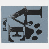 Tatzen-Druck in der LIEBE Fleecedecke (Vorderseite (Horizontal))