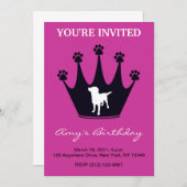 Tatzen-Druck-Krone Einladung (Vorne/Hinten)