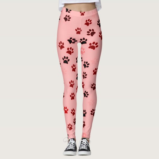 Tatzen-Druck-Leggings für Hundeliebhaber Leggings (Vorderseite)
