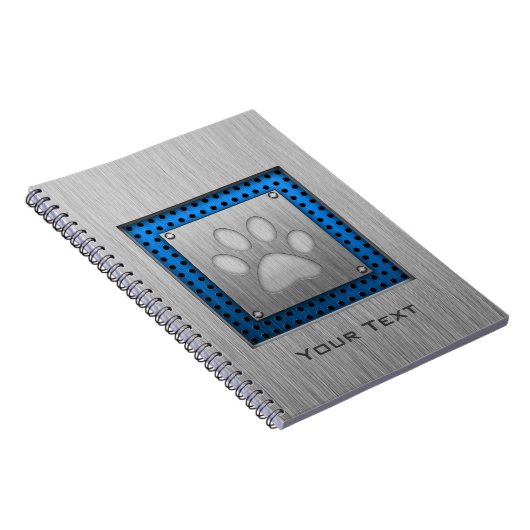 Tatzen-Druck; Metall-Blick Notizblock (Rechte Seite)