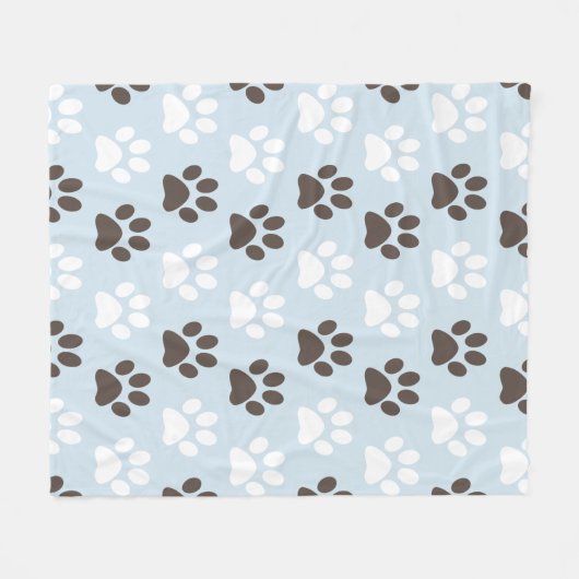 Tatzen-Druck-Muster Fleecedecke (Vorderseite (Horizontal))