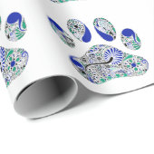 Tatzen-Druck-Packpapier Geschenkpapier (Rolleneckpunkt)