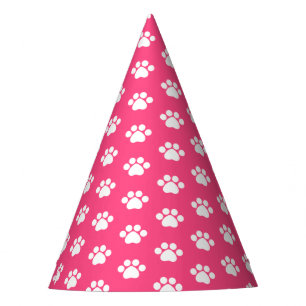 Tatzen-Druck - Rosa Partyhütchen