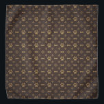 Tatzen-Druck-u. Knochen-nahtloses Muster Kopftuch<br><div class="desc">Elegantes Muster,  zum der Liebe Ihrer Haustiere zu zeigen.</div>