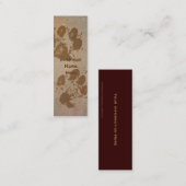 Tatzen-Drucke auf Mini Visitenkarte (Vorne/Hinten)