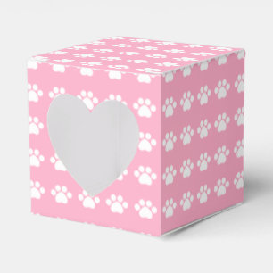 Tatzen-Drucke auf rosa Hintergrund Geschenkschachtel