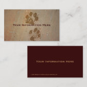 Tatzen-Drucke auf SteinVisitenkarten Visitenkarte (Vorne/Hinten)