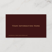 Tatzen-Drucke auf SteinVisitenkarten Visitenkarte (Rückseite)