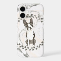 Tatzen-Drucke Bostons Terrier und