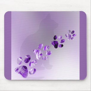 Tatzen-Drucke der Katze, Hund, Welpe für Mousepad