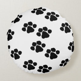 Tatzen-Drucke für Haustier-Inhaber Rundes Kissen