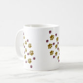 Tatzen-Drucke Kaffeetasse (Vorderseite Links)