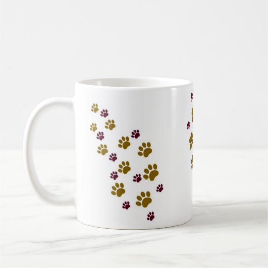 Tatzen-Drucke Kaffeetasse (Links)