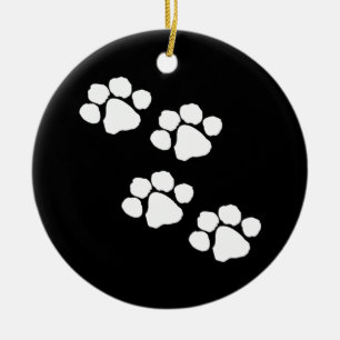 Tatzen-Drucke Keramik Ornament