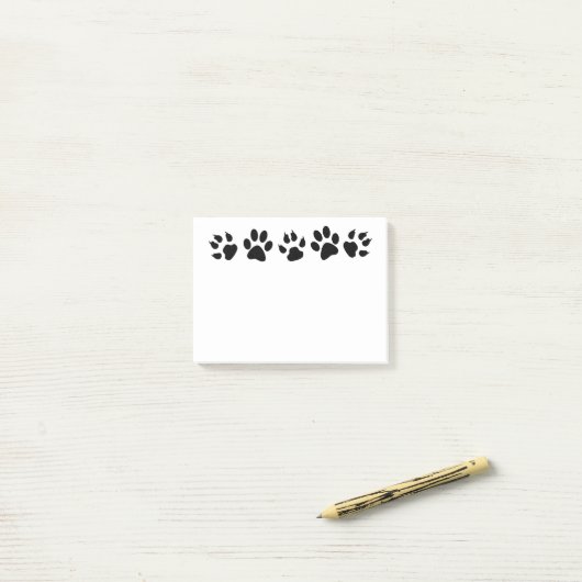 Tatzen-Drucke Post-it Klebezettel (Auf Schreibtisch)