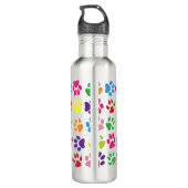 Tatzen-Drucke Trinkflasche (Rückseite)