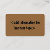 Tatzen-Drucke Visitenkarte (Rückseite)