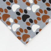 Tatzen-Druckmuster Fleecedecke (Ecke)