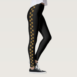 Tatzen-Druckseitenstreifen Leggings