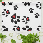 Tatzen-Fuß-Drucke Küchentuch (Gefaltet)