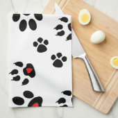 Tatzen-Fuß-Drucke Küchentuch (Viertel Falte)
