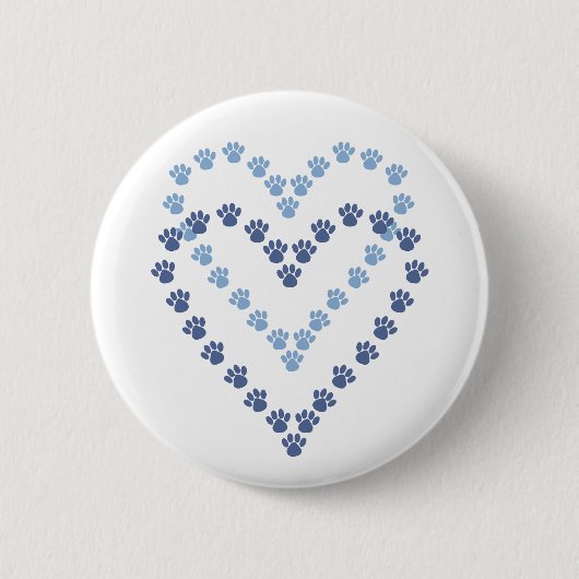 Tatzen hier knöpfen Button-Herz geformte Button (Vorderseite)