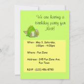 Tatzen-hier "Paul" Einladungs-Karte Einladung (Rückseite)