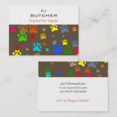 Tatzen-Tapete Visitenkarte (Vorne/Hinten)