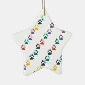 Tatzen-Tatzen-Druck-Regenbogen-buntes neues Keramikornament (Rechts)