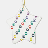 Tatzen-Tatzen-Druck-Regenbogen-buntes neues Keramikornament (Links)