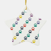 Tatzen-Tatzen-Druck-Regenbogen-buntes neues Keramikornament (Hinten)