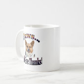 Tatzen und geben Dank Kaffeetasse (Vorderseite Links)