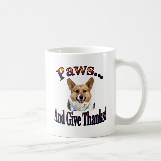 Tatzen und geben Dank Kaffeetasse (Rechts)